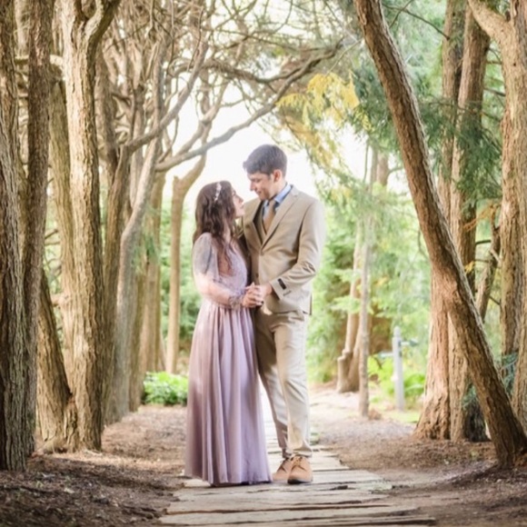 Gorgeous Dusty Purple Lace Dress - Picture 5 of 6